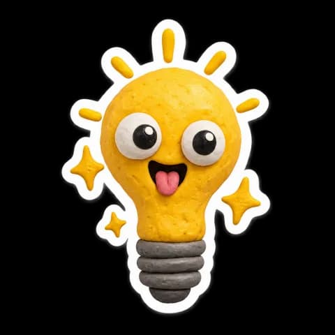 Lightbulb sticker